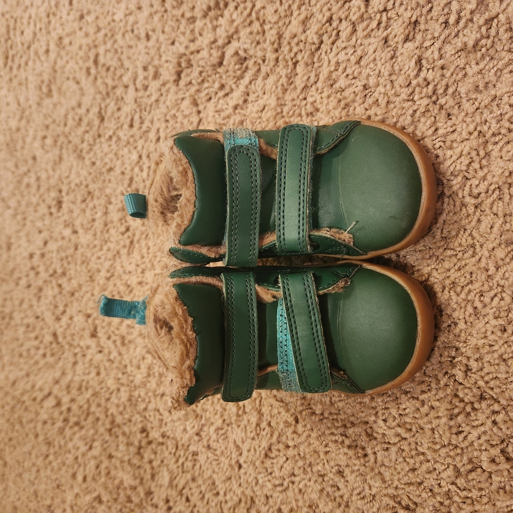Ten LITTLE Lined Boots Green Kids Shoes